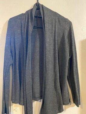 Calvin Klein Charcoal Gray Open Front Cardigan Sweater